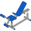 download Exercise Bench clipart image with 225 hue color