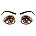 download Eyes clipart image with 180 hue color