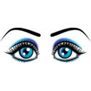 download Eyes clipart image with 0 hue color