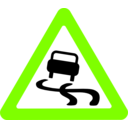 download Roadsign Slippery clipart image with 90 hue color