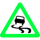 download Roadsign Slippery clipart image with 135 hue color