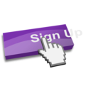 download Sign Up clipart image with 180 hue color