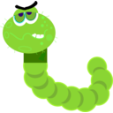 download Computer Worm clipart image with 90 hue color