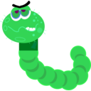 download Computer Worm clipart image with 135 hue color