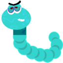 download Computer Worm clipart image with 180 hue color