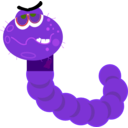 download Computer Worm clipart image with 270 hue color
