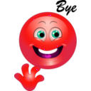 download Yellow Bye Happy Smiley Emoticon clipart image with 315 hue color