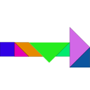 download Tangram clipart image with 90 hue color