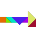 download Tangram clipart image with 225 hue color