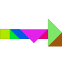 download Tangram clipart image with 270 hue color