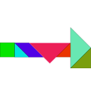 download Tangram clipart image with 315 hue color