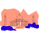 download India The Taj Mahal clipart image with 180 hue color