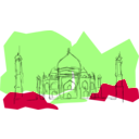 download India The Taj Mahal clipart image with 270 hue color