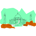 download India The Taj Mahal clipart image with 315 hue color