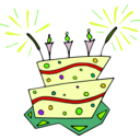 download Flat Cake clipart image with 45 hue color