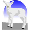 download Lamb clipart image with 180 hue color