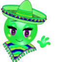 download Mexican Girl Smiley Emoticon clipart image with 90 hue color