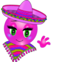 download Mexican Girl Smiley Emoticon clipart image with 270 hue color