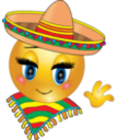 download Mexican Girl Smiley Emoticon clipart image with 0 hue color