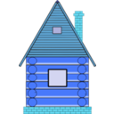 download Russian Wood House clipart image with 180 hue color