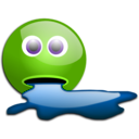 download Sick Smiley clipart image with 90 hue color