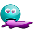 download Sick Smiley clipart image with 180 hue color