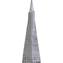 download Transamerica Building clipart image with 180 hue color