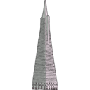 download Transamerica Building clipart image with 270 hue color