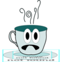 download Sad Hot Coffee Cup clipart image with 180 hue color