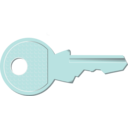 download Key clipart image with 135 hue color