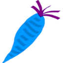 download Carrot clipart image with 180 hue color