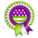 download 4th July Ribbon clipart image with 90 hue color