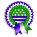 download 4th July Ribbon clipart image with 270 hue color