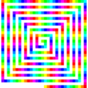download 12 Color 480 Square Spiral clipart image with 90 hue color