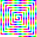 download 12 Color 480 Square Spiral clipart image with 180 hue color