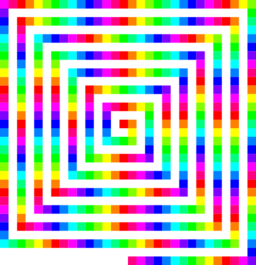 12 Color 480 Square Spiral