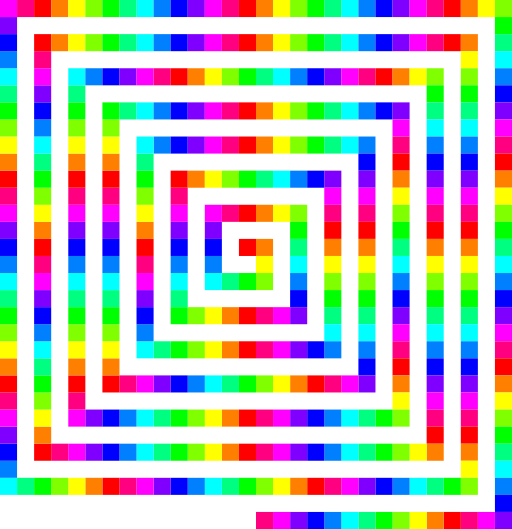 12 Color 480 Square Spiral