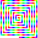 download 12 Color 480 Square Spiral clipart image with 0 hue color