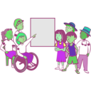 download Point To Board clipart image with 90 hue color