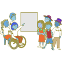 download Point To Board clipart image with 180 hue color