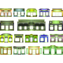 download Store Fronts clipart image with 45 hue color