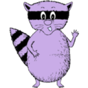 download Raccoon clipart image with 225 hue color