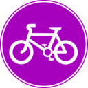 download Roadsign Cycles clipart image with 90 hue color