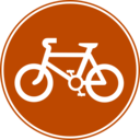 download Roadsign Cycles clipart image with 180 hue color