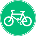 download Roadsign Cycles clipart image with 315 hue color