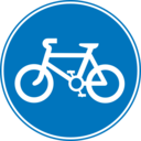 download Roadsign Cycles clipart image with 0 hue color