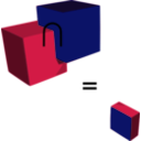 download Intersection Of Two Cubes clipart image with 90 hue color