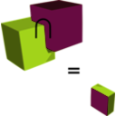 download Intersection Of Two Cubes clipart image with 180 hue color