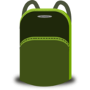 download School Bag clipart image with 270 hue color