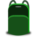 download School Bag clipart image with 315 hue color